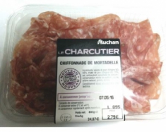Chiffonnade de mortadelle